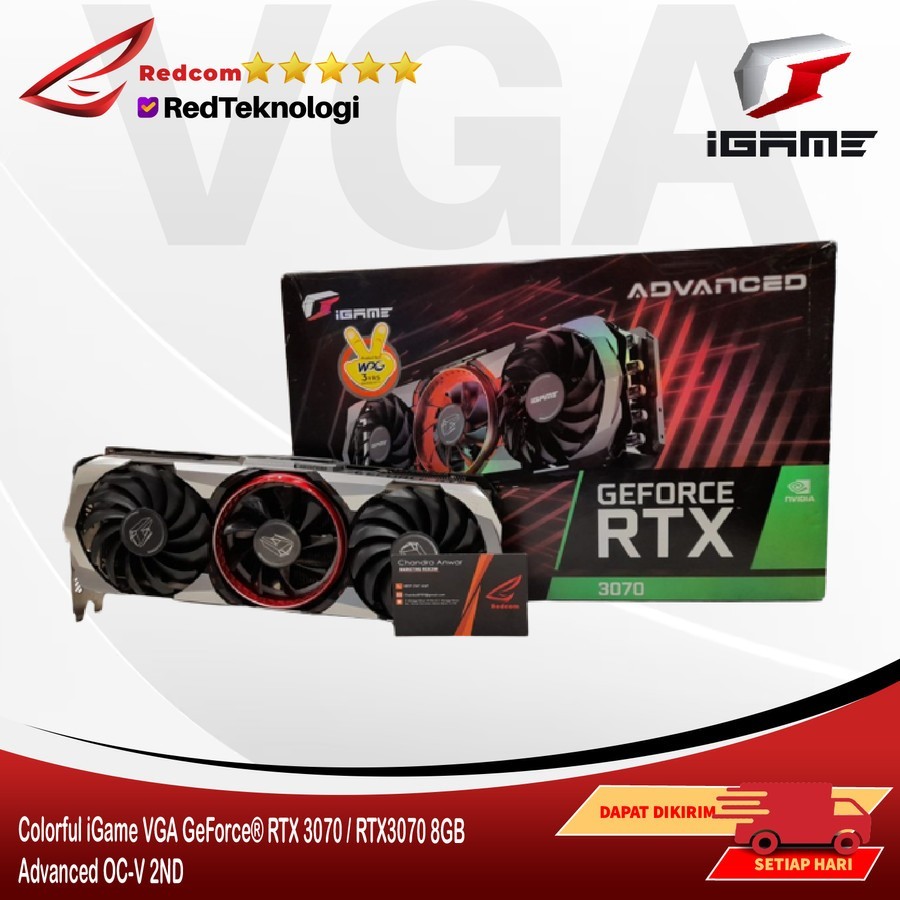 VGA NVIDIA Colorful iGame VGA GeForce® RTX 3070 / RTX3070 8GB Advanced OC-V 2ND