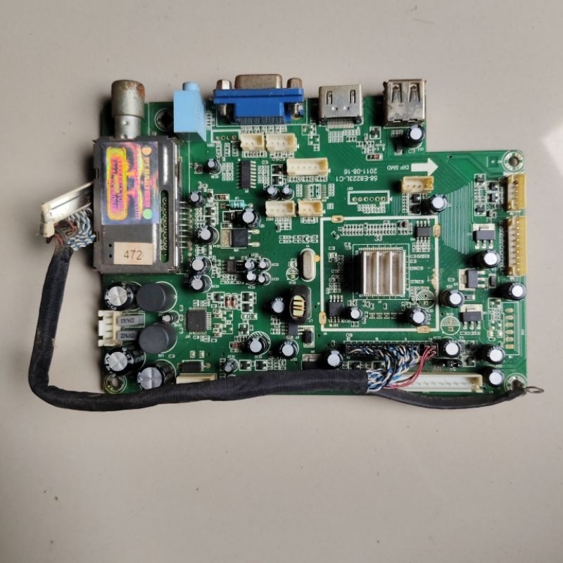 MB Mesin tv lcd LED Polytron 24 inch tipe PLM 24M31 normal siap rakit mesin cabutan dari layar pecah