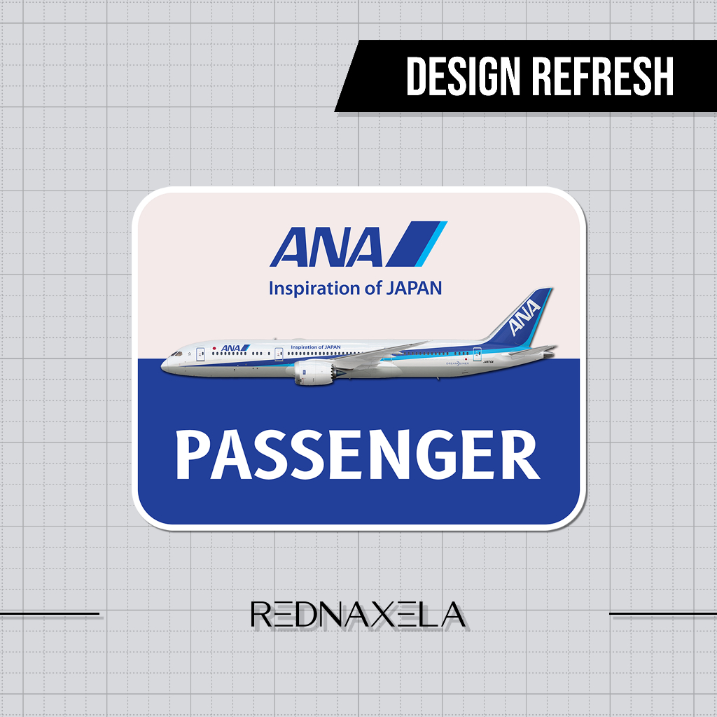 

Stiker Vinyl All Nippon Airways ANA Card Model Passenger Sign Sticker