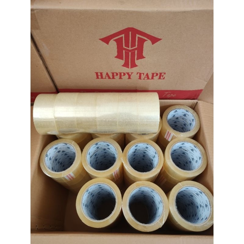 

lakban bening/coklat 48 MM X 90 YARD 1DUS HAPPY TAPE