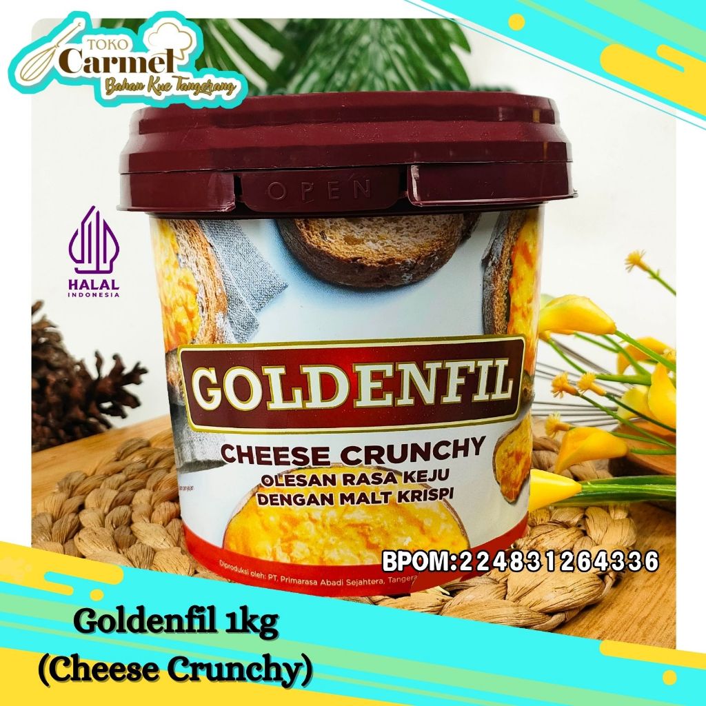 

GOLDENFIL Cheese Crunchy 1kg - Selai Keju HALAL