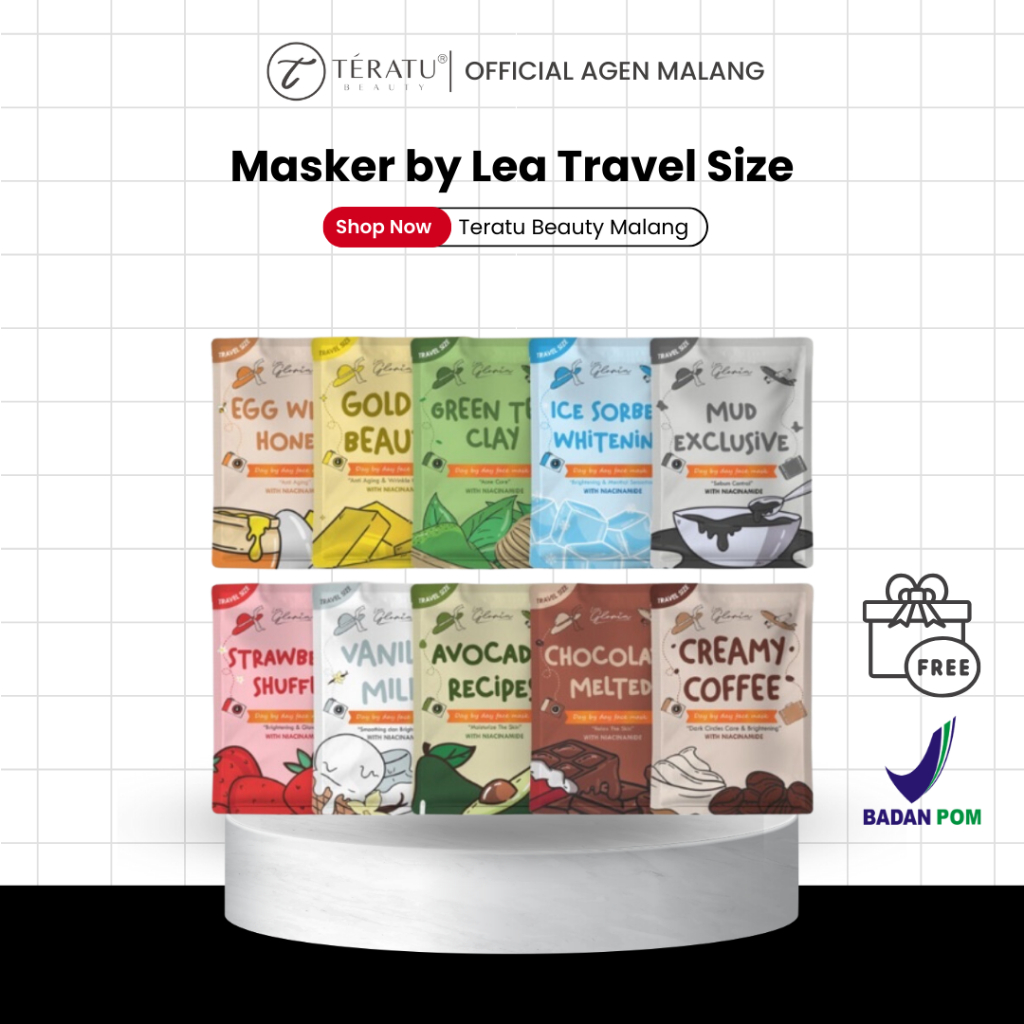 [TRAVEL SIZE] MASKER LEA GLORIA MINI SIZE 10 GRAM ALL VARIANT GREENTEA ICE SORBET 100% ORIGINAL BPOM