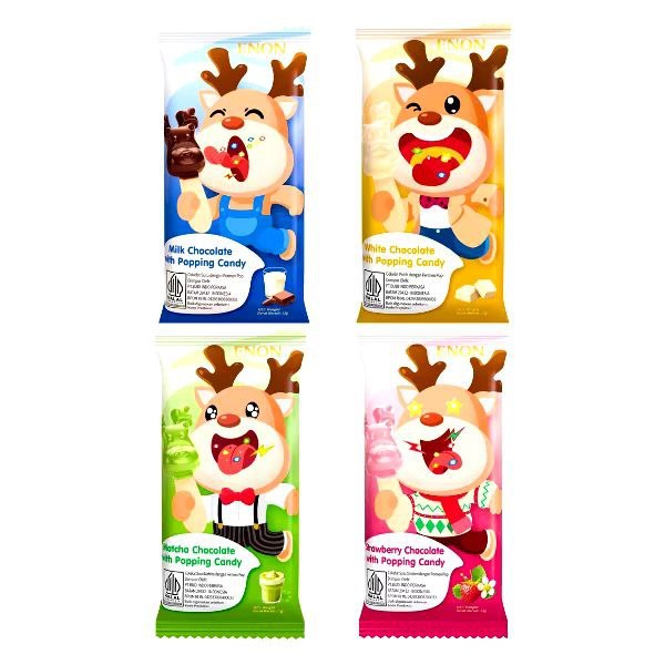 

Enon Chocolate Stick with popping candy 15g Animal Karakter
