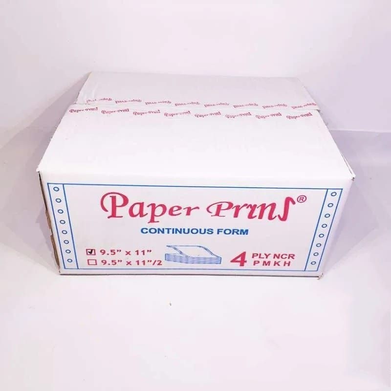 

PAPER PRYNS 91/2" X 11'' 4 PLY CONTINOUS FORM KERTAS COMPUTER ( DUS )