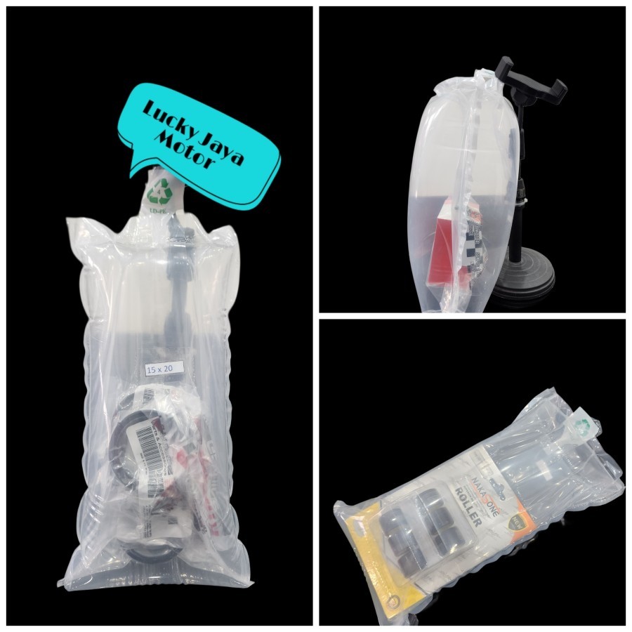 

Poly Air Plastik Bubble wrap Gelembung angin Inflatable Bag in Bag Pelindung barang pecah rusak Cushion - 10x20