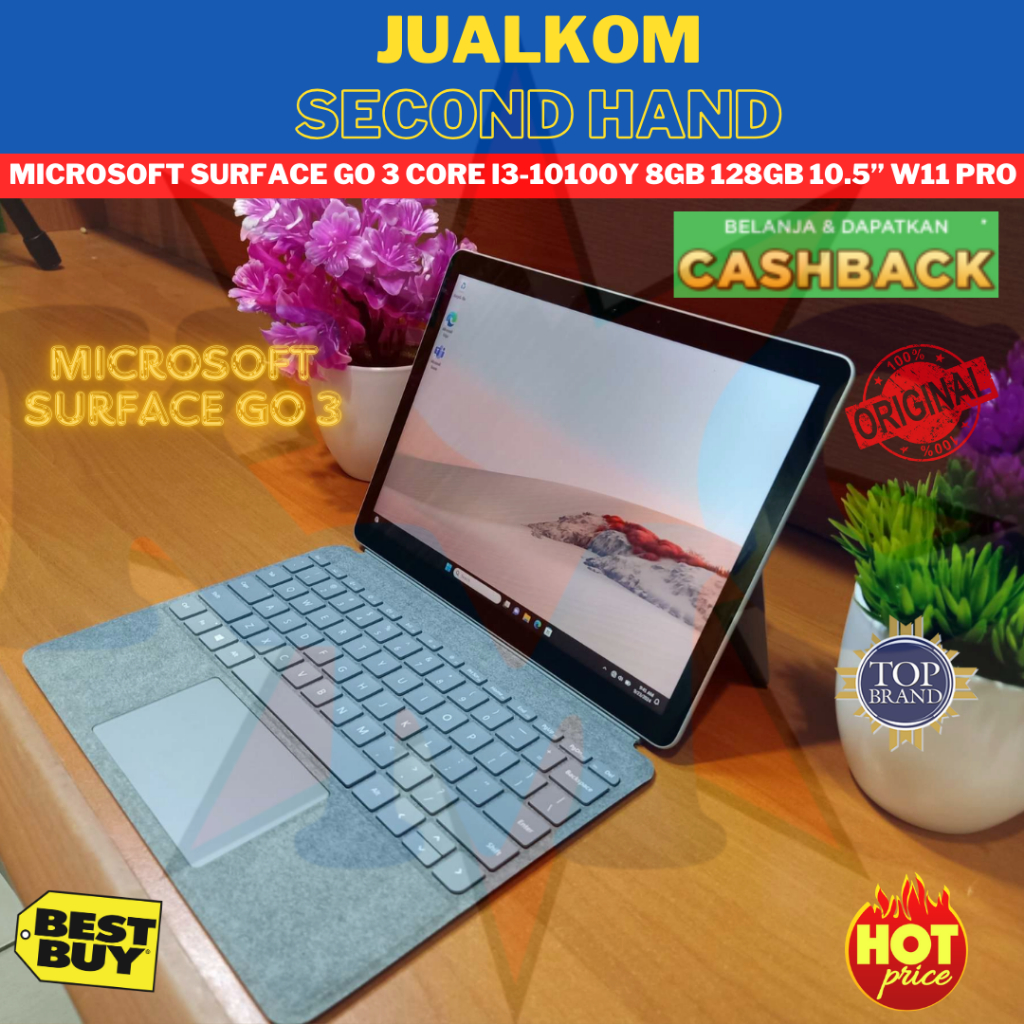 Laptop Second Berkualitas Laptop Bekas Microsoft Surface Go 3 4 i3 i5 i7 16gb 256gb
