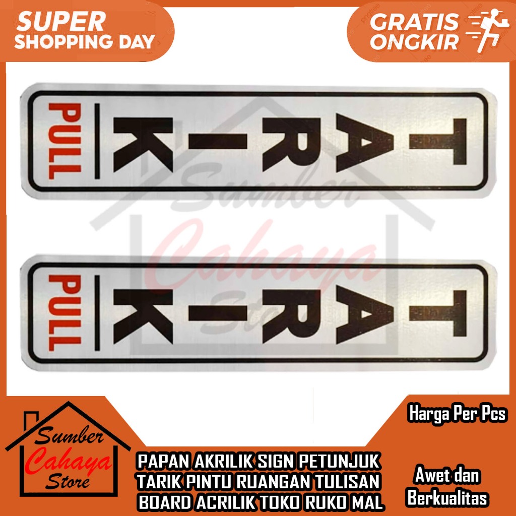

Papan Akrilik Stiker Petunjuk Tarik Sign Board Penanda Pintu Tulisan Ruangan Label Acrilyc Kuat Tempel Kaca Lengket Double Tape Gantung Rumah Kantor Toko Restoran Gedung Publik Intern X Buka Tutup Pull Warna ADL Putih Susu Multifungsi