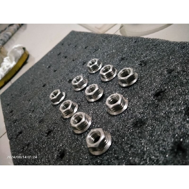 mur 14 stainless mur sock belakang gl100 rxking spesial bebek honda drat halus