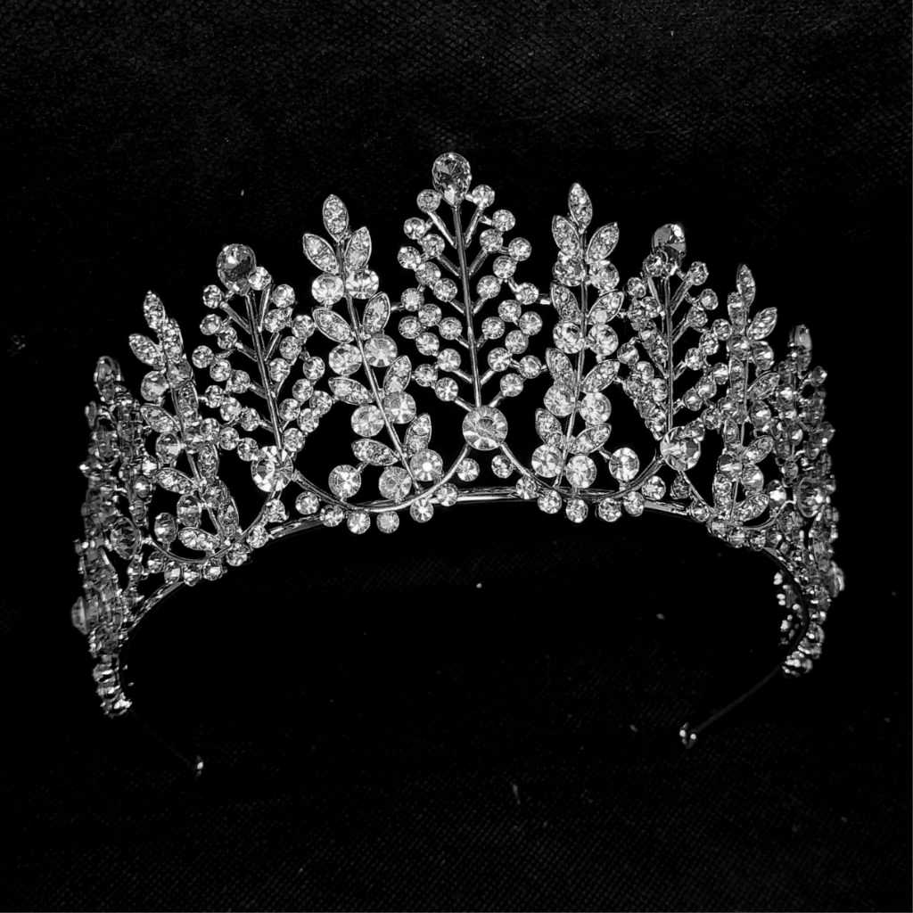 Mahkota Jasmine - Mahkota Kristal Tinggi - Mahkota Wedding Mewah