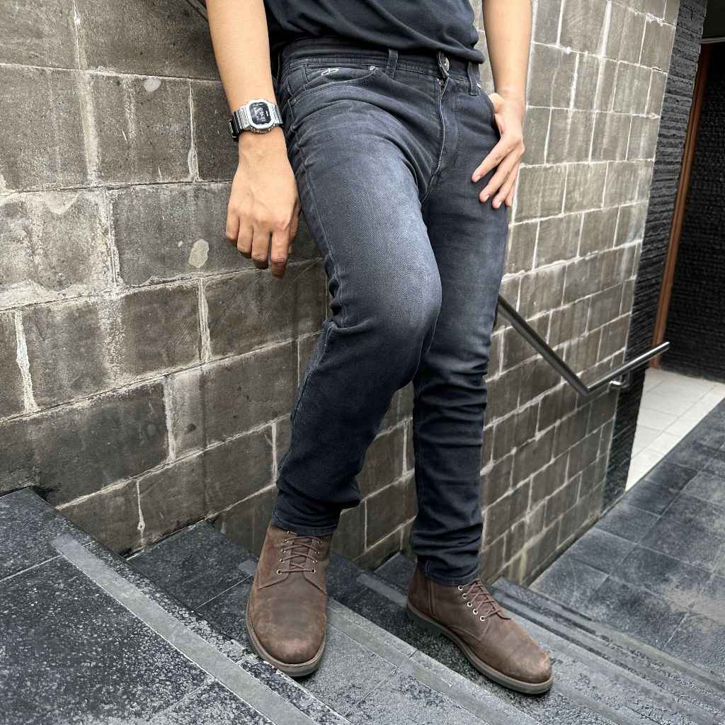 TONNY CLEIN - Celana Jeans Pria Strech Zorro Black SlimFit