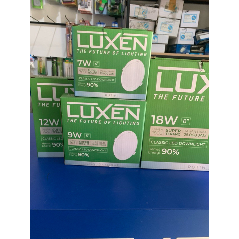 lampu luxen classic led downlight
