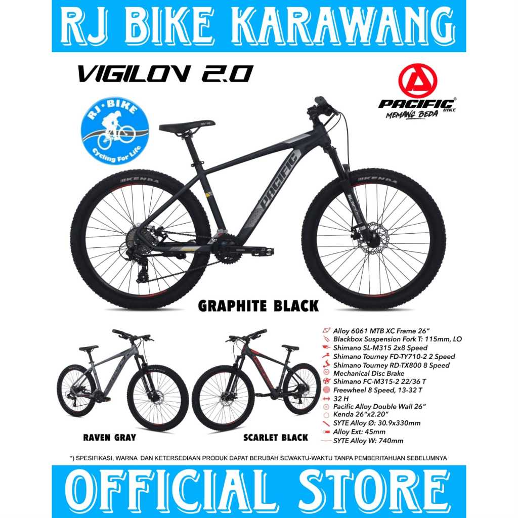 SEPEDA GUNUNG MTB PACIFIC VIGILON 2.0 26 INCH