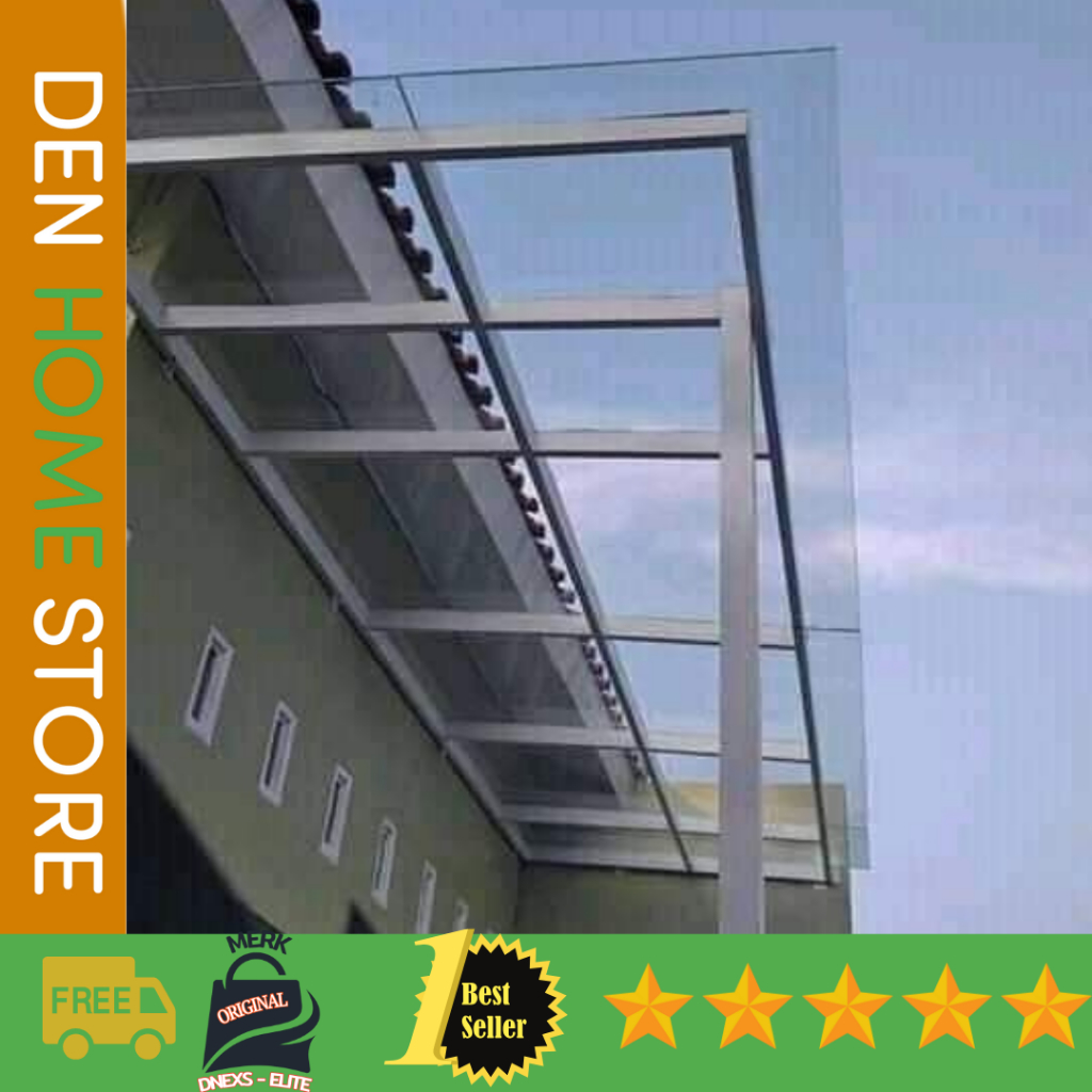 Kanopi kaca tebal / atap kanopi bahan kaca minimalis