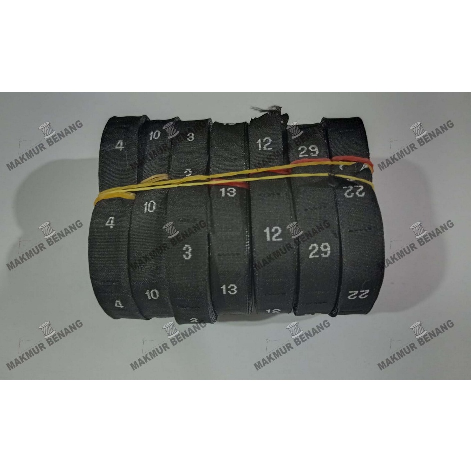 

PROMO LABEL SIZE BORDIR WOVEN HITAM 3 TERMURAH PER ROLL LABEL BAJU