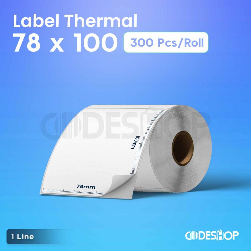 

KERTAS STICKER BARCODE THERMALL 78 X 100 LABEL BARCODE 78X100 UNTUK PRINTER ZEBRA POSTEK TSC ARGOX
