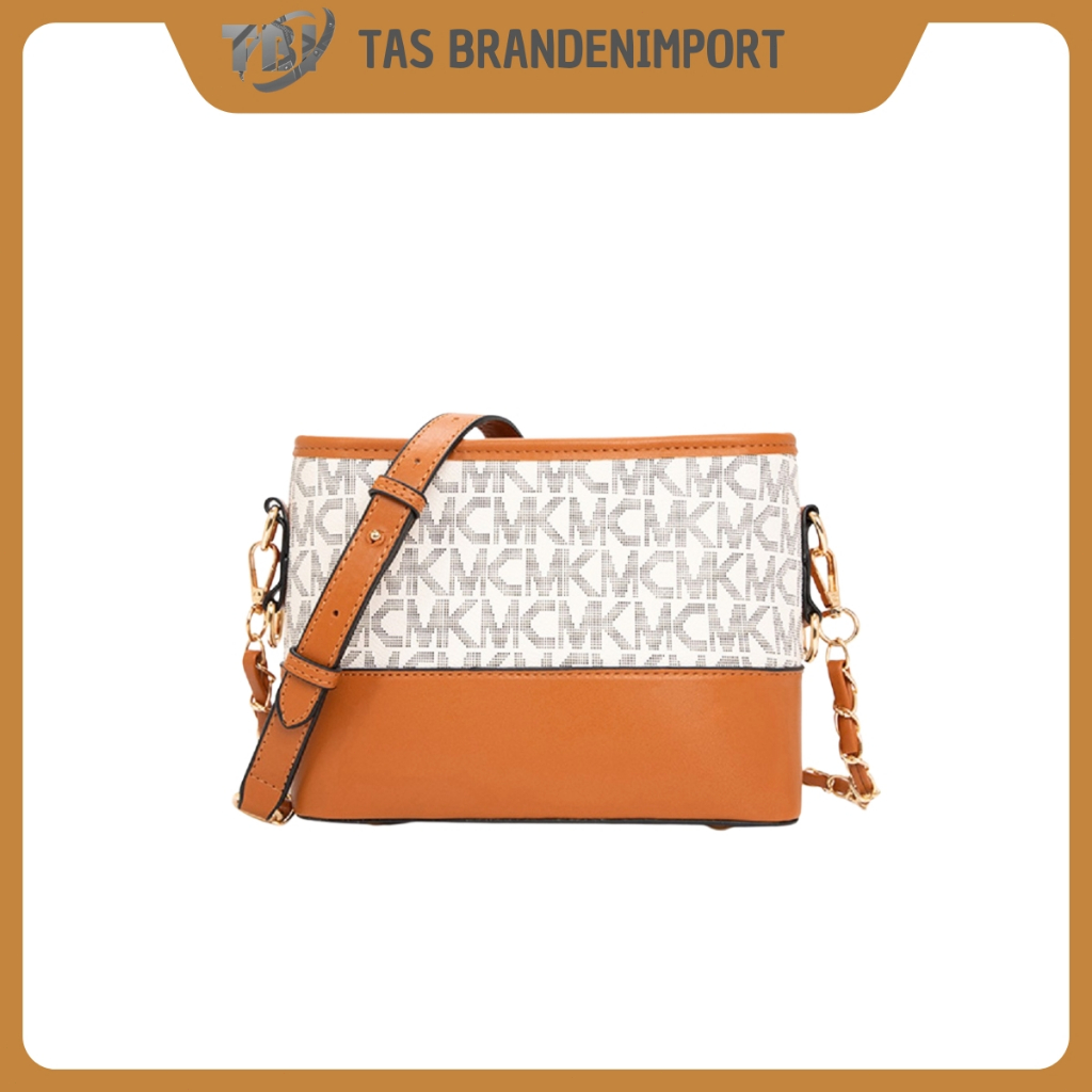 Sling bag Jimin Wanita Monogram Elegant Crossbody Bag Resleting Tas Selempang Wanita Kulit Motif Tas