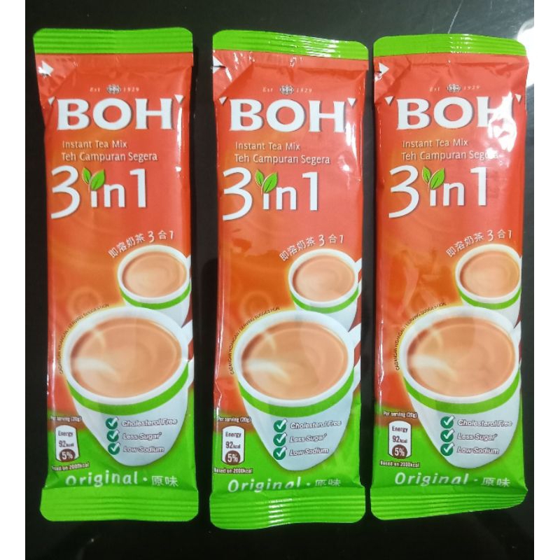 

BOH Teh tarik asal Malaysia/3 in 1 instant mix tea 20 gram