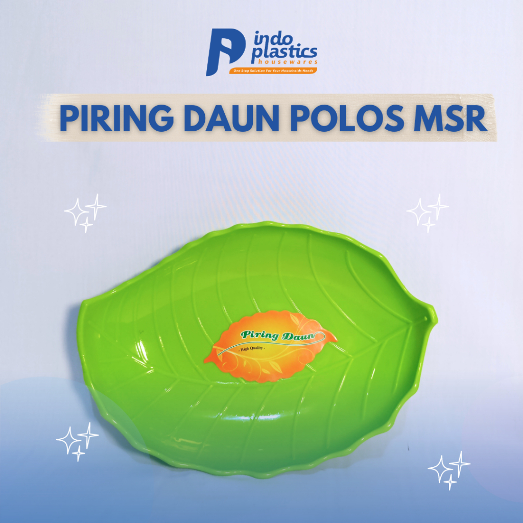 Piring Daun Polos/Piring Saji Plastik Besar Bentuk Daun Cantik