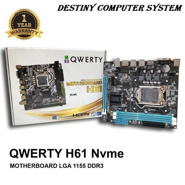 Motherboard Qwerty / Mainboard Qwerty PC H61 DDR3 Socket 1155 LGA