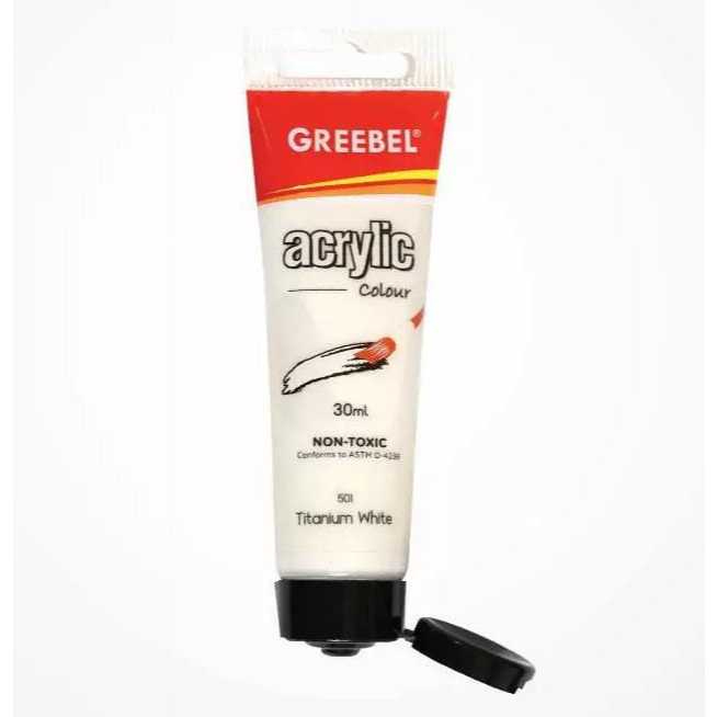 

GREEBEL ACRYLIC 30ML TITANIUM WHITE / CAT AKRILIK GREEBEL TITANIUM WHITE