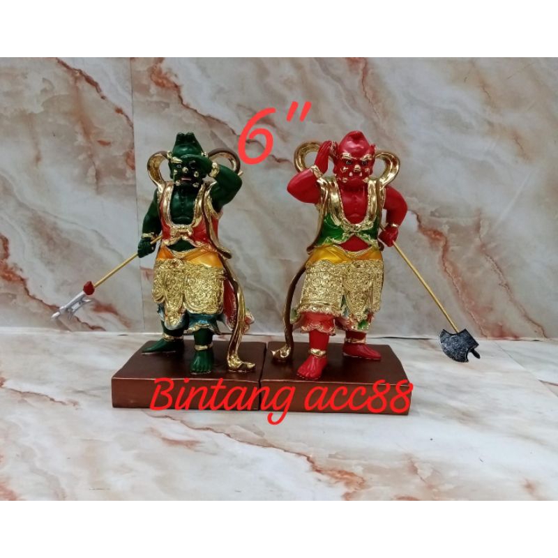 patung dewa rupang pengawal dewi maco mazu macho - fiber - 6inch