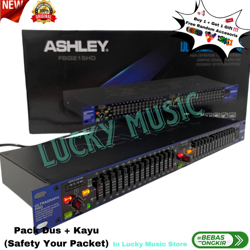 Equaliser Ashley fbq 215 hd Subwoofer Original with feedback Destroyer Equalizer fbq 215hd Sub fbq21