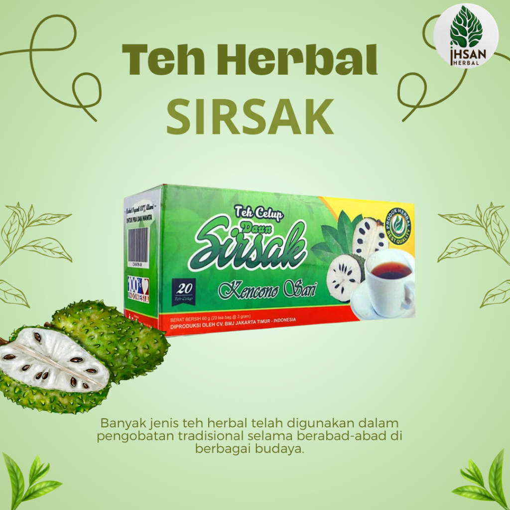 

TEH SIRSAK ISI 20 KANTONG DAUN SIRSAK CELUP ORIGINAL