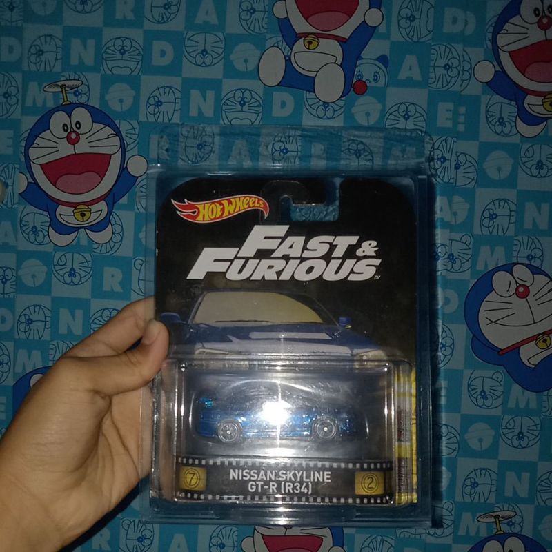 Hotwheels Nissan Skyline R34 retro card