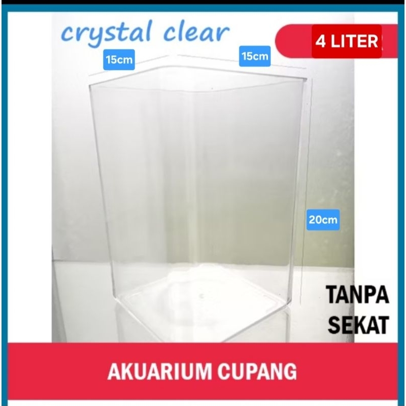 Toples Cupang 4 Liter Akrilik akuarium