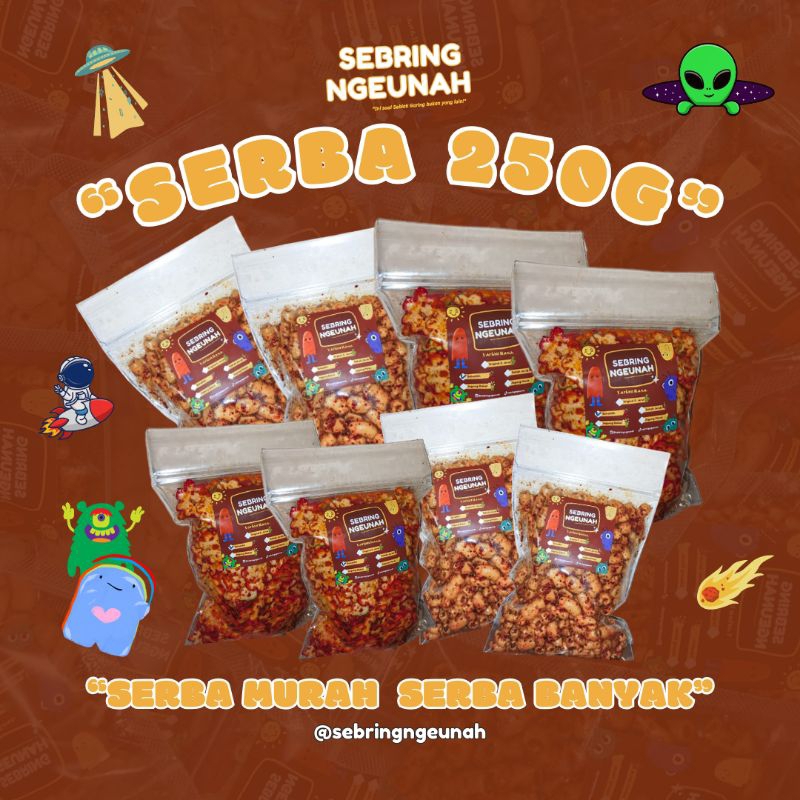 

SEBRING NGEUNAH ANEKA KRUPUK BANTAT PEDAS & TIDAK PEDAS 250g (1/4kg)