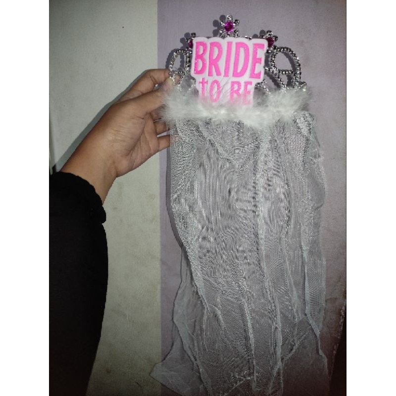 AMDALLSTORE - Mahkota Bridal Shower/ Bando Bridal Shower/ Aksesoris Bridal Shower/ Bride To Be/ Crow