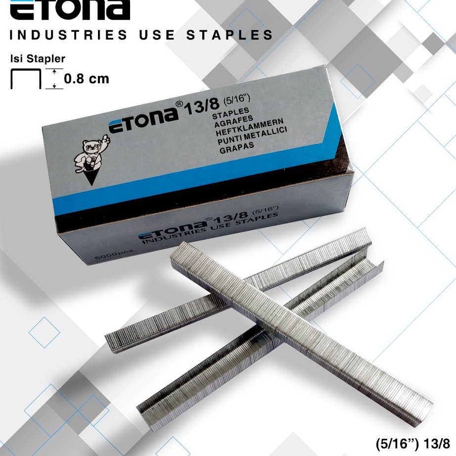 

BIG DISCOUNT Staples Etona 138 mm Isi staples untuk Isi Stapler Tembak Tacker