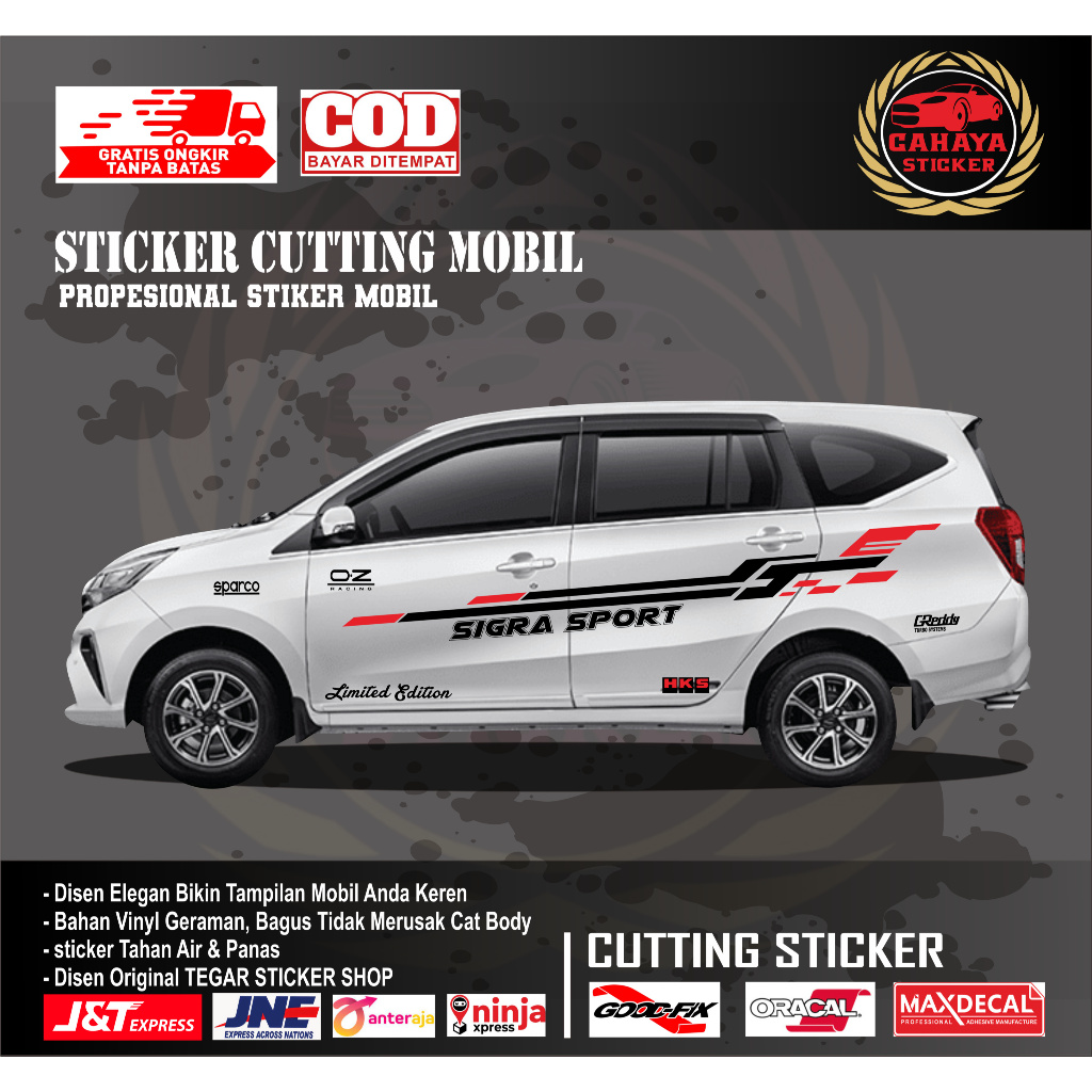 sticker mobil sigra sticker mobil daihatsu sigra sticker lis mobil sticker motif variasi body mobil