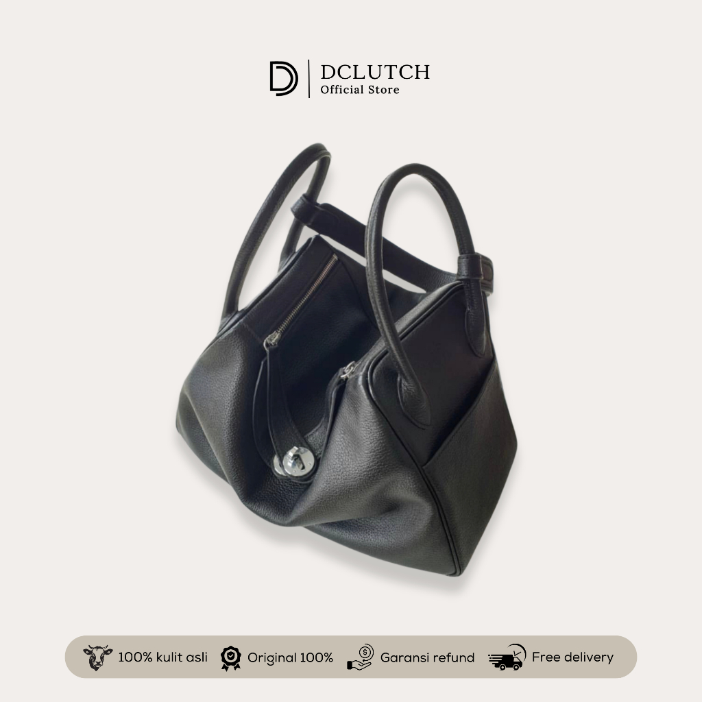 DCLUTCH Lindy leather bag - Woman bag genuine cow leather, Handmade custom bag