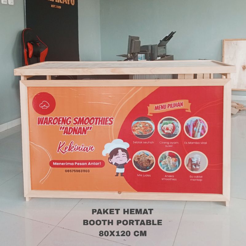 Meja Lipat Jualan Booth Portable Meja Jualan Portable 120x80 CM