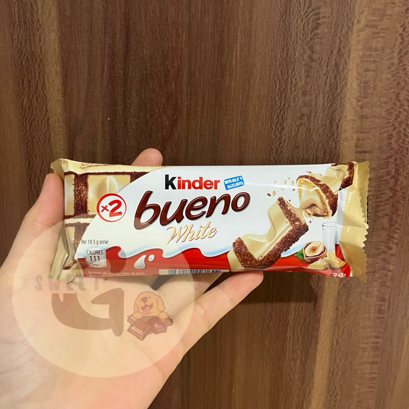 

Kinder Bueno White 39gr / Milk & Hazelnut Chocolate Wafer