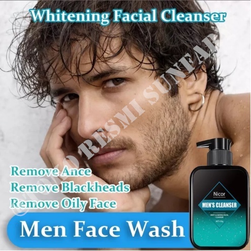 Perawatan wajah pria Pembersih Wajah penghilang jerawat pria Untuk Facial Cleanser150g sabun cuci mu