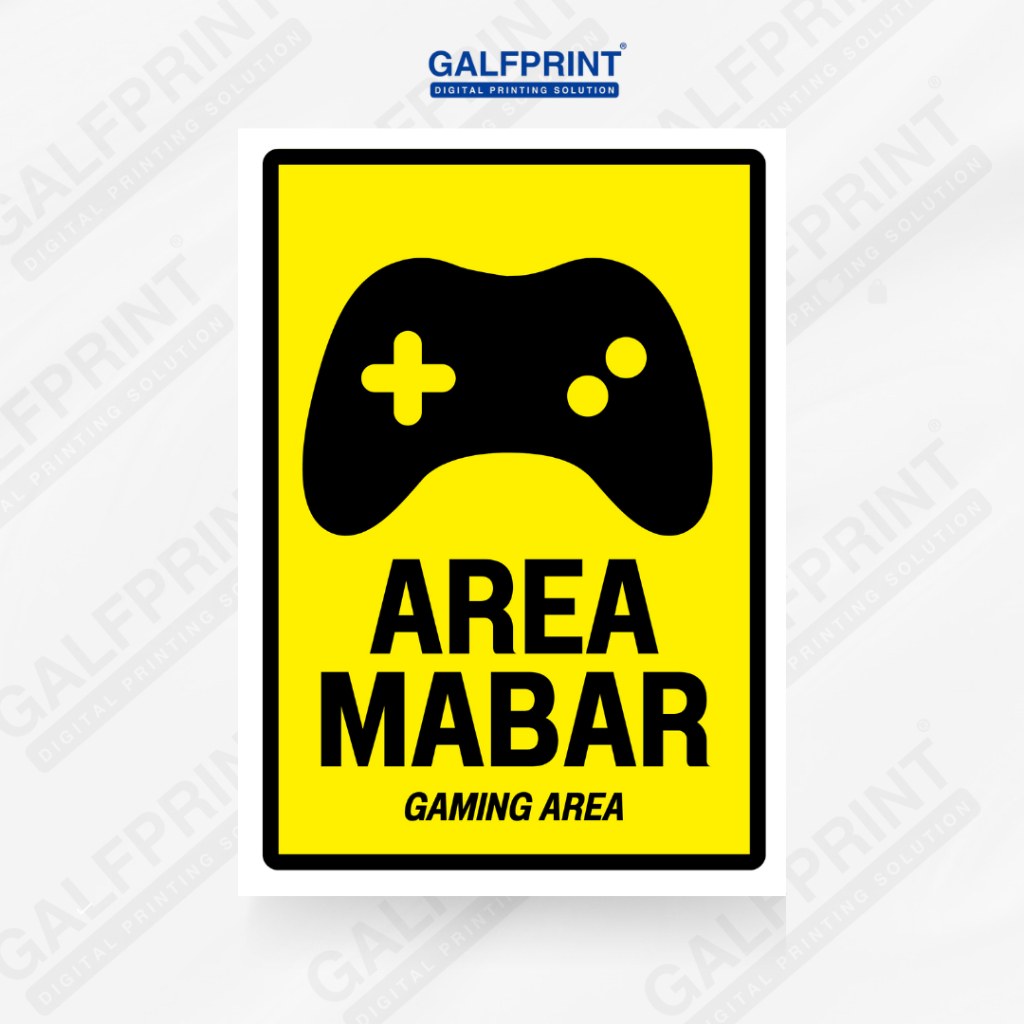 

GALFPRINT STIKER AREA MABAR GAMING 8X11 CM