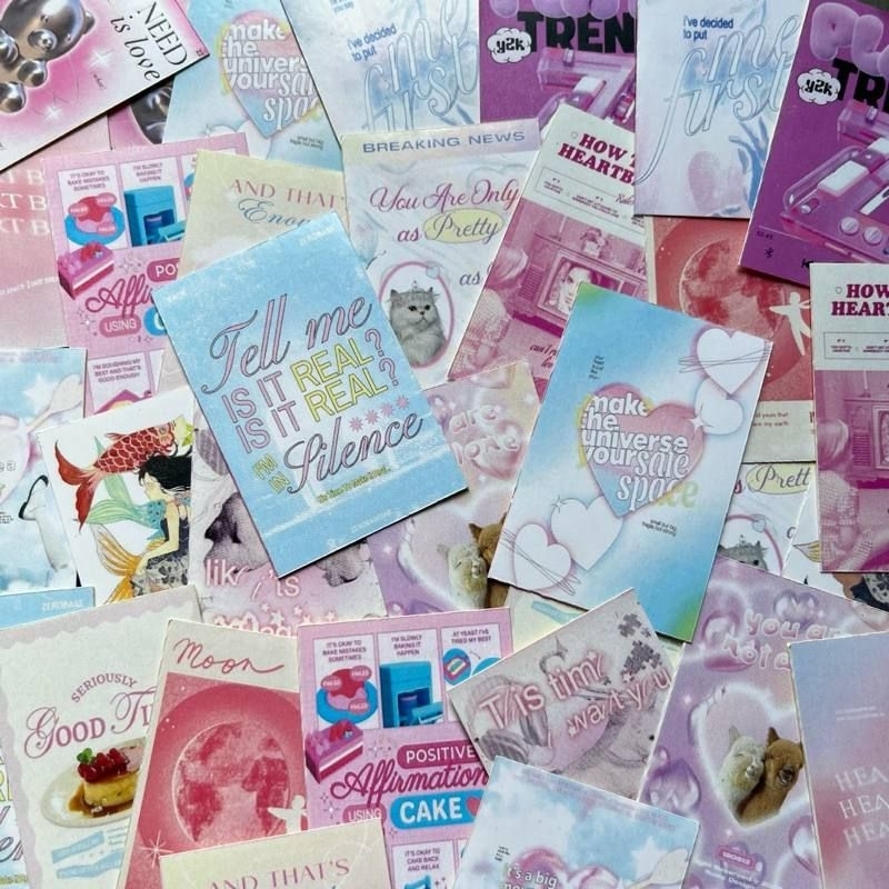 

[ ] 16pcs SOFT PASTEL AESTHETIC STICKER / Soft pink sticker set / sticker aesthetic / sticker deco / y2k sticker set / journaling sticker set / cute sticker / quote sticker