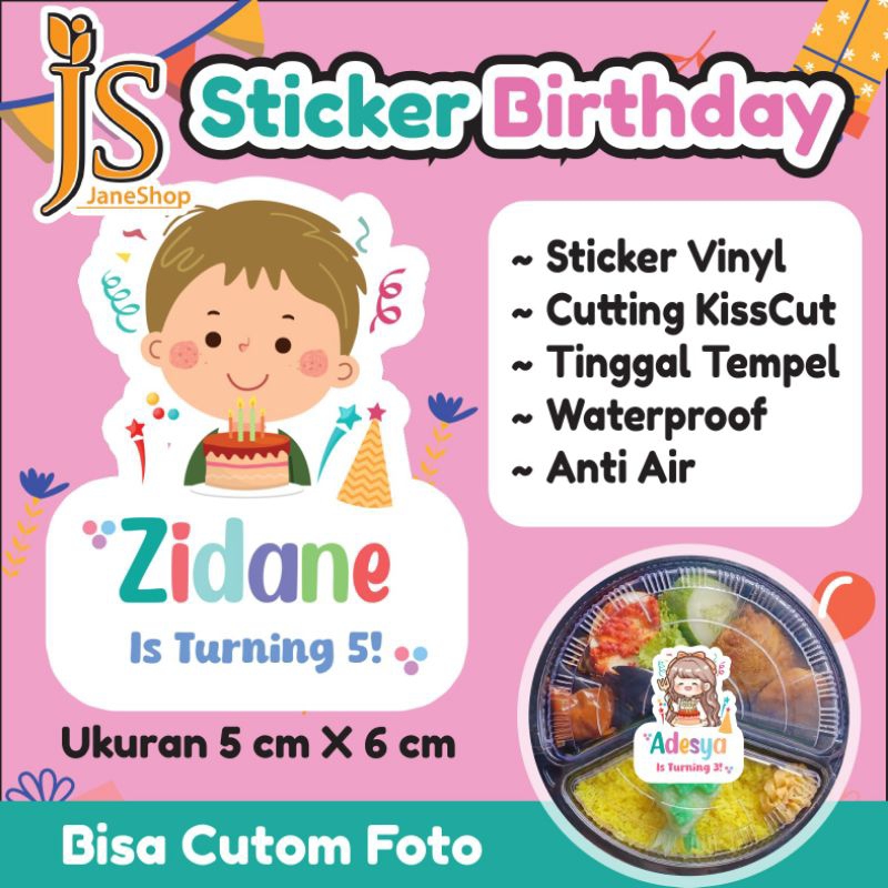 

Ay00! Isi 30 pcs Sticker Ulang Tahun Anak Sticker Karakter Bento Birthday Sticker Anak souvenir