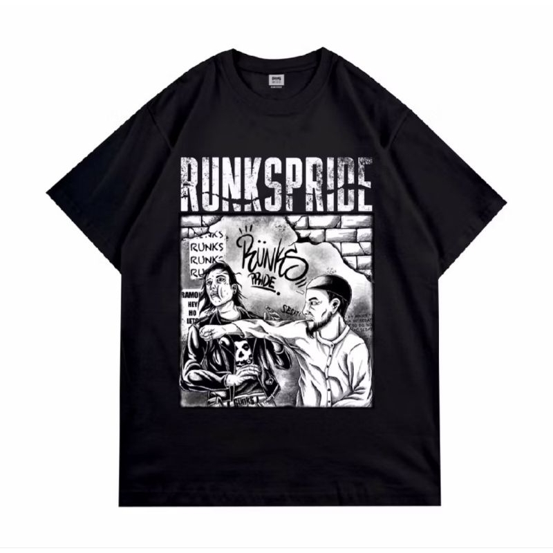 Kaos T-Shirt RUNKS PRIDE SS | Baju Distro Brand Lokal Baju Pria Wanita ~ FREE STIKER