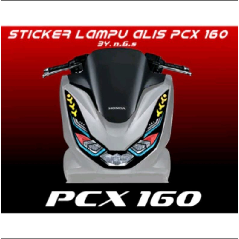 Stiker lampu alis depan honda new pcx 160 2021 sampai 2024