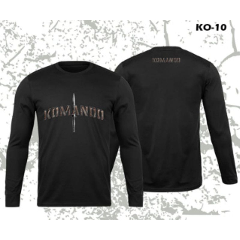 KAOS KOMANDO CORAK BELATI REALPICT LENGAN PANJANG