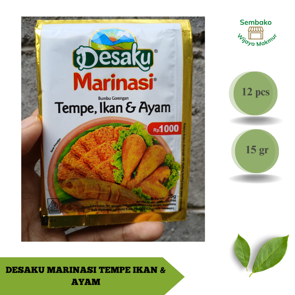 

DESAKU Bubuk Instan Marinasi Tempe & Ikan| Ketumbar | Kunyit | Sambal Goreng | Opor | Kari | Gulai Padang | Balado | Merica