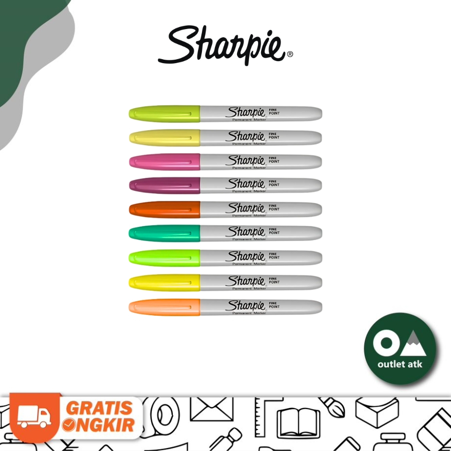 

Sharpie Fine Point Permanent Markers - Spidol USA Original