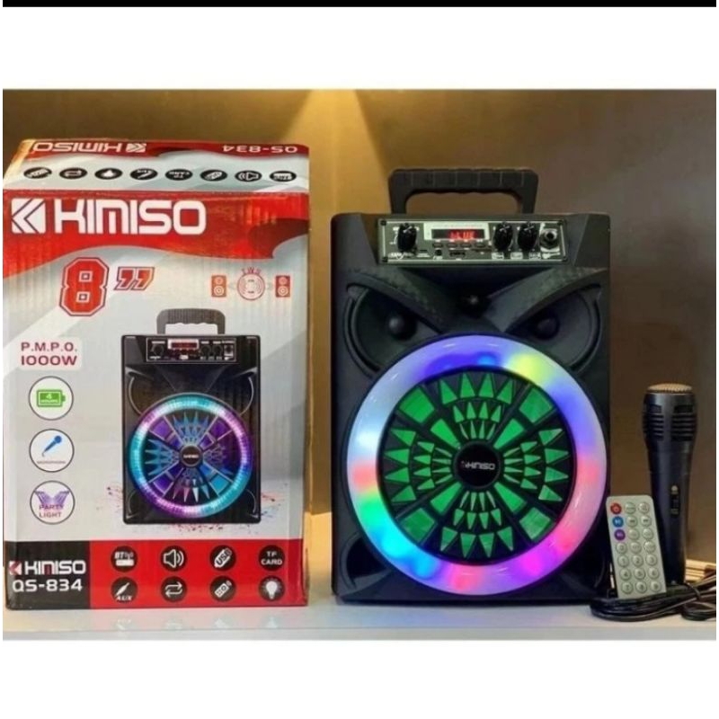 MKC KIMISO SPEAKER QS-834  BLUETOOTH PORTABLE 8 inh  KIMISO