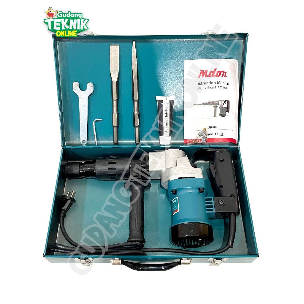 Demolition Hammer MDON JP80 / Mesin Bor Bobok Beton Beton Tembok Jack Rotary Hammer SDS JP-80 JP 80 