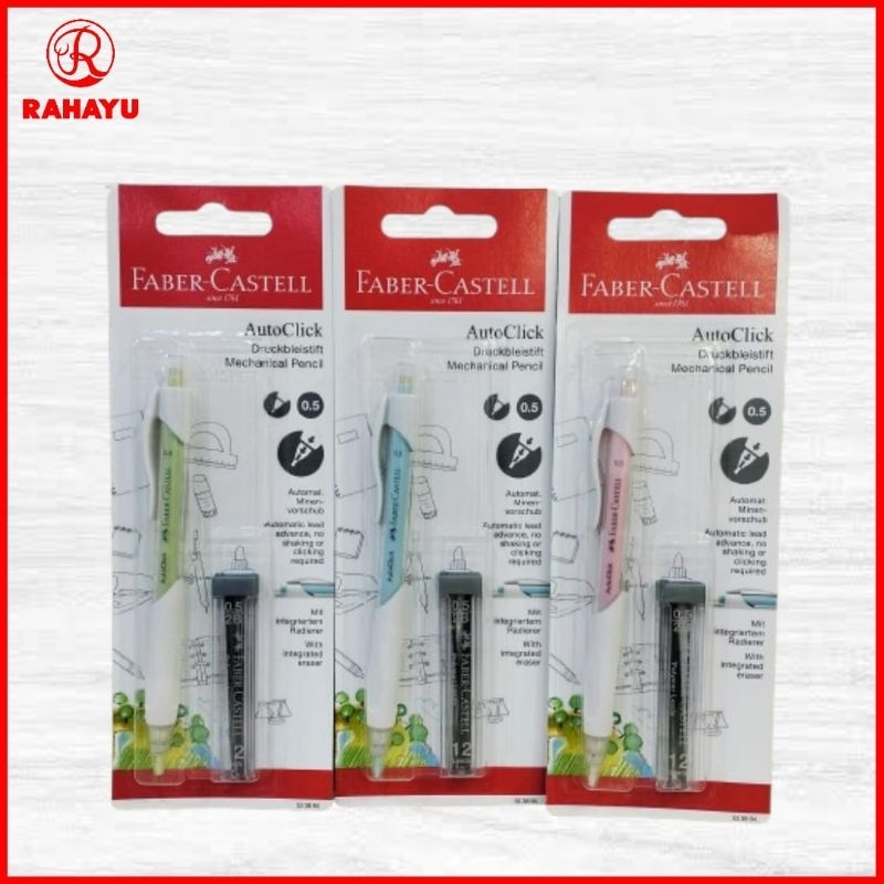 

PENSIL MEKANIK FABER CASTELL AUTO CLICK PASTEL 0,5mm