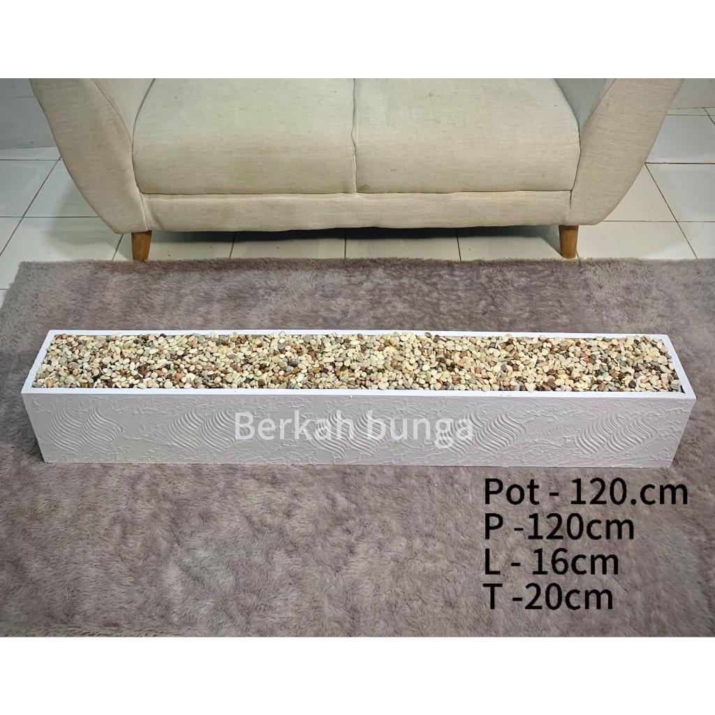 POT PARTISI PANJANG 120CM BUNGA ARTIFICIAL KAYU HARBOT/POT HIASAN DEKORASI/POT BAMBU PARTISI PANJANG