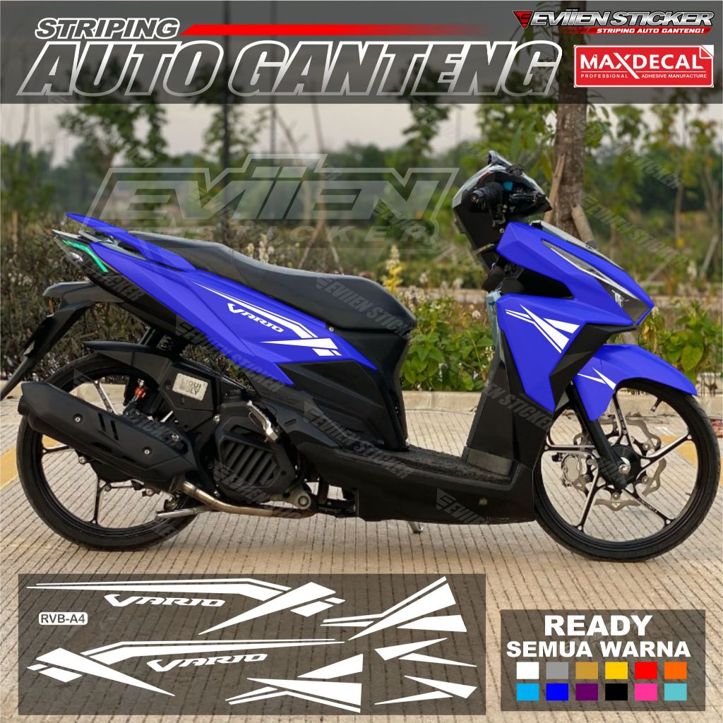 STIKER MOTOR VARIO LED OLD 125 150 STRIPING VARIO CUTTING STICKER TAHUN 2015 2016 2017 2018
